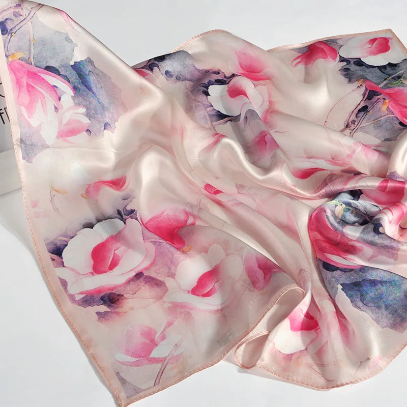 100 Silk Square Scarf for Women 65x65cm Beautiful