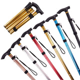 Auminum Alloy Foldable Trekking Poles Alpenstocks 4 Section