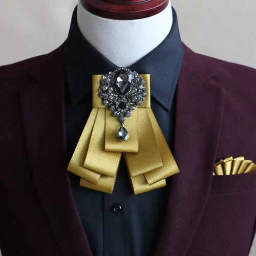 Handmade British Style New Diamond Bow Ties for