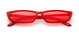 Vintage Narrow Rectangle Small Women Sunglasses Ocean Lens