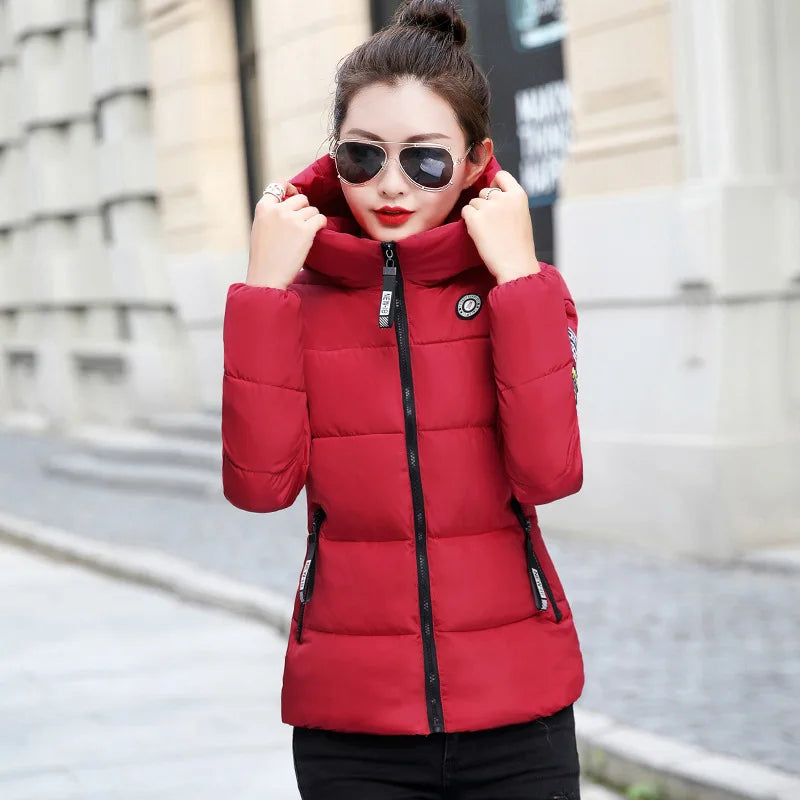 Women Winter Parkas Hooded Thick Warm Short Coat