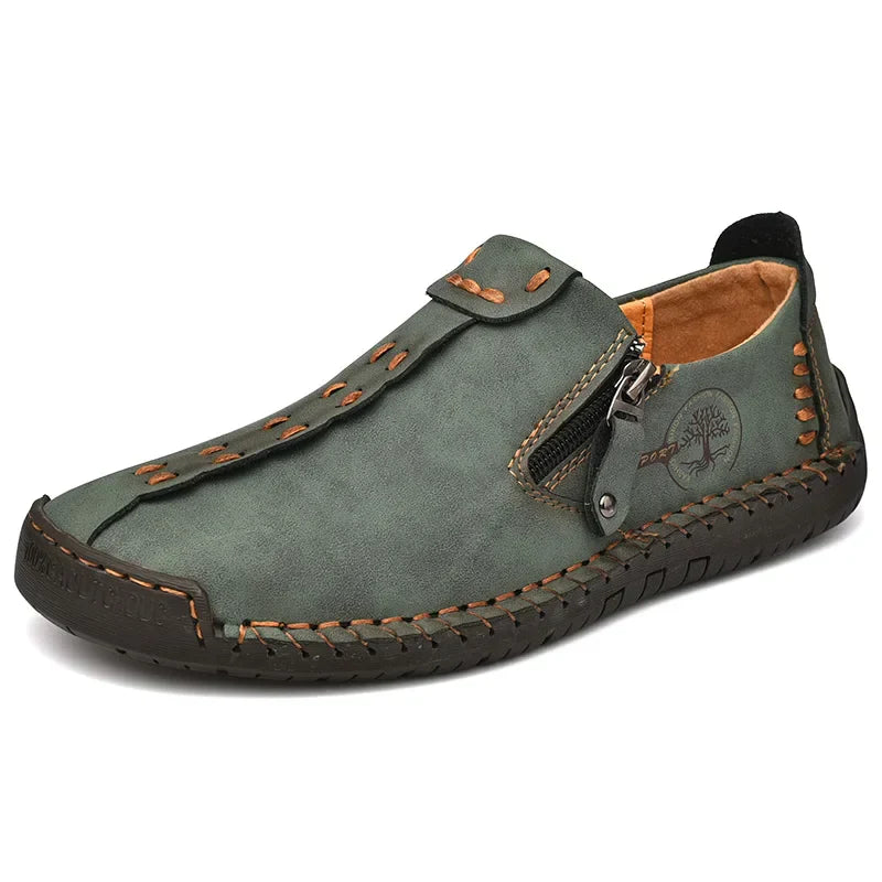 Handmade Leather Men Shoes Casual Slip on Loafers