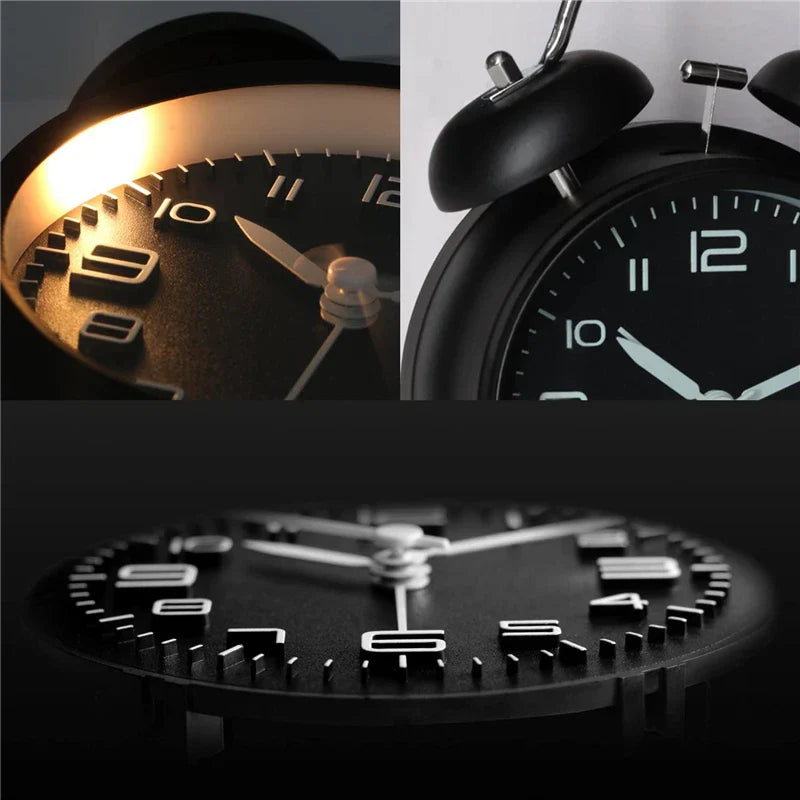 4 Inch Twin Bell Loud Alarm Clock Metal