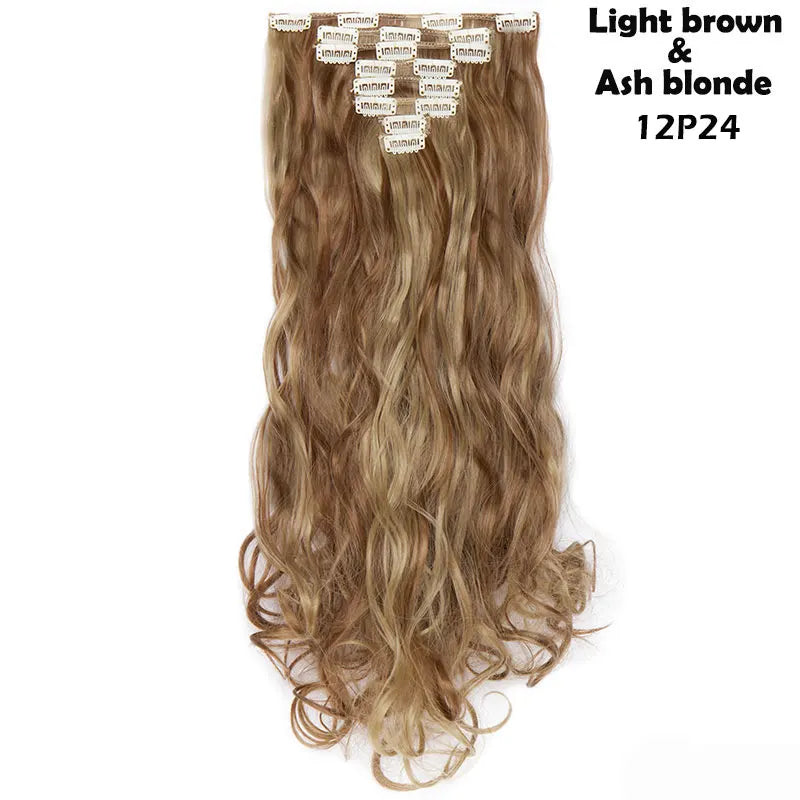 S-noilite Synthetic 24inch 140g 8PCS/set Clip In On