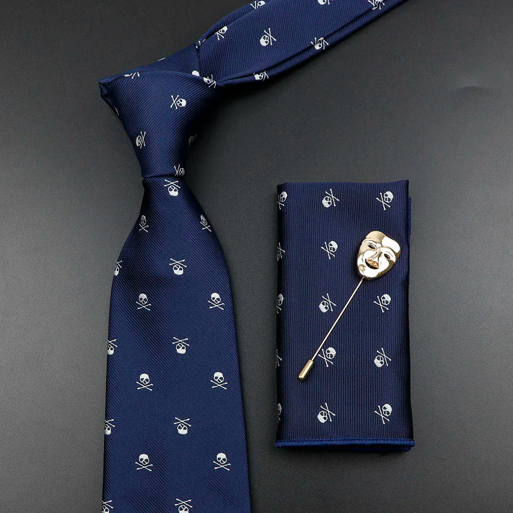 Fashion Men's Skull Tie Set New Design 8cm