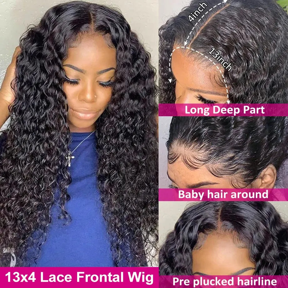 Deep Wave Frontal Wig 13x4 13x6 Hd Transparent