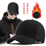 Male Winter large size felt baseball cap big