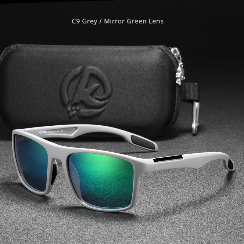 KDEAM Rectangular Ultra Light TR90 Sunglasses Men Polarized