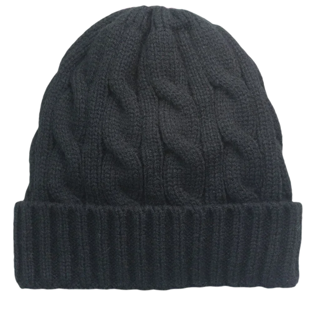 Bright Color Knitted Winter Hats Women Fleece Lined