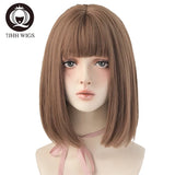 7JHH WIGS Black Short Bob Wig for Girl