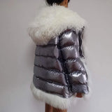 Maomaokong 2023 Women Winter Natural Real Fur Collar