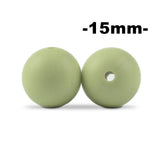 15mm 100pcs Round Silicone Beads Teether Baby Nursing