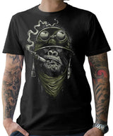 Biker T-Shirt Gorilla Monkey Motorcycle Chopper Bobber Old