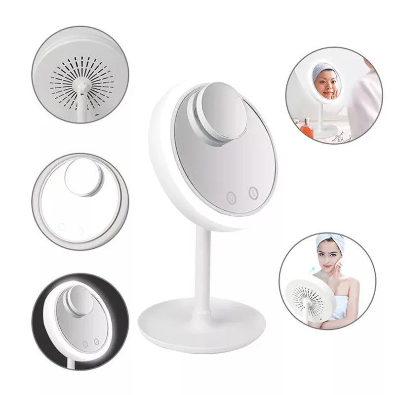 LED Vanity Mirror With Fan Function Beauty Mirrors