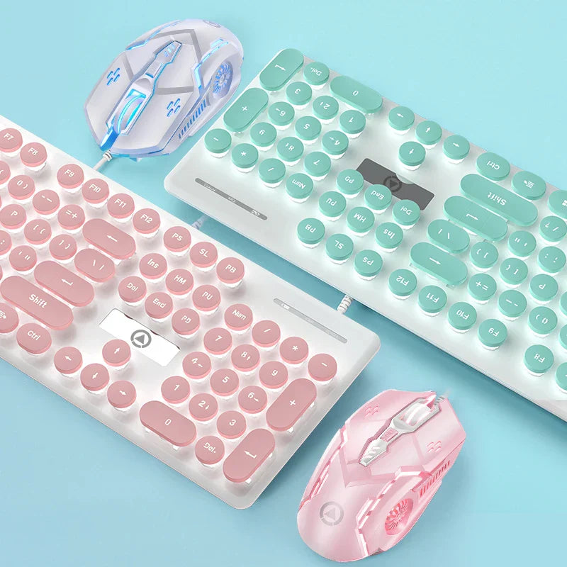Three-piece Set Punk Gaming Keyboard and Mouse Earphone