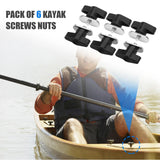 6 Sets Kayak Screws Nuts Hardware Boat Screw