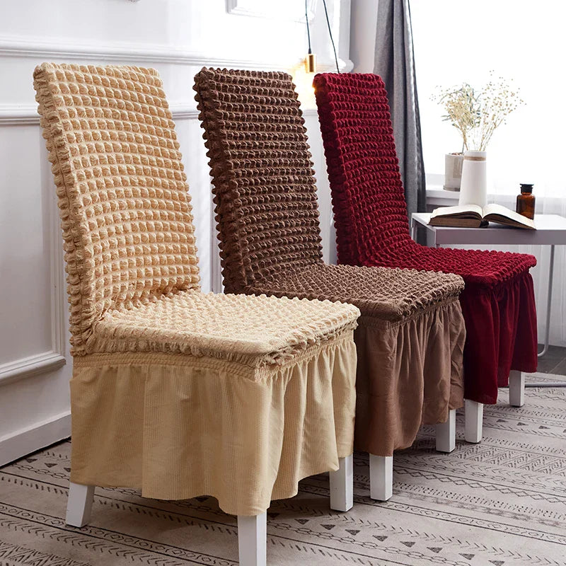 high quality Seersucker chair cover for dining room