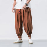 BOLUBAO Spring Men Loose Harem Pants Chinese Linen