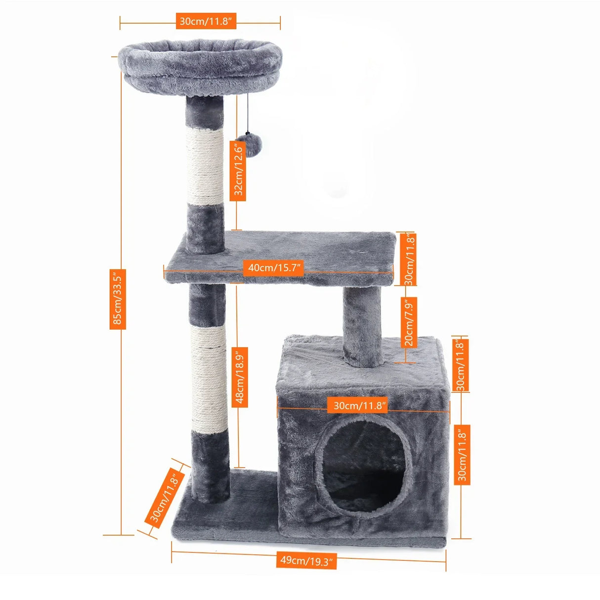 Luxury Pet Cat Tree House Condo Furniture Multi-Layer