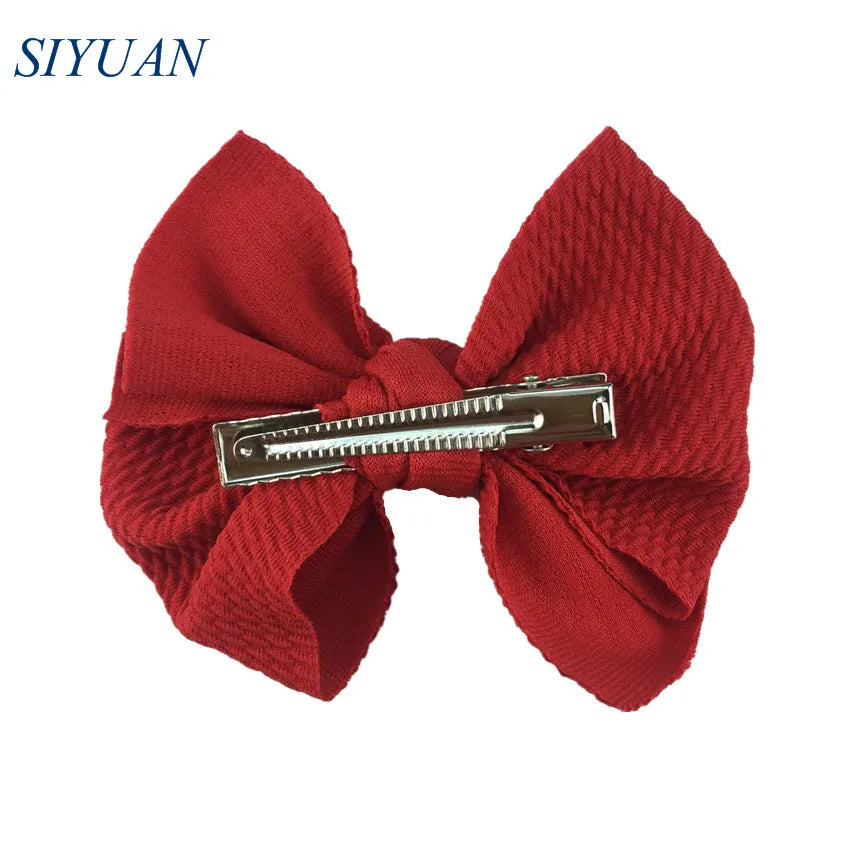 20pcs/lot High Quality 4.5'' Solid Seersucker Waffle Bow