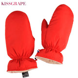 Unisex winter autumn down gloves waterproof outdoor cycling gloves for man solid color gloves for women children ‘s  down gloves