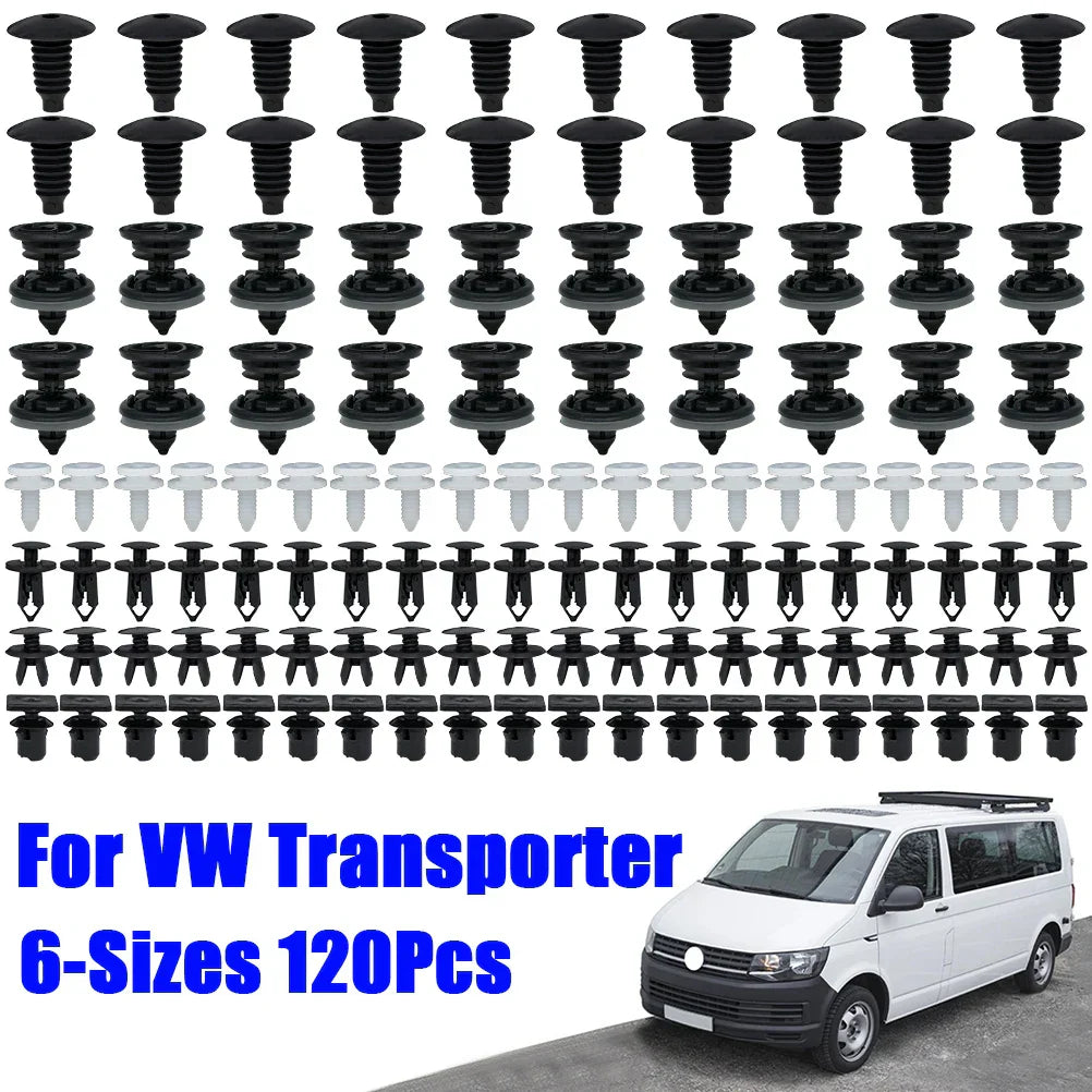 120PCS 6 Sizes Car Door Trim Panels Clips