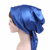 New Women Silk Satin Night Sleeping Cap Head