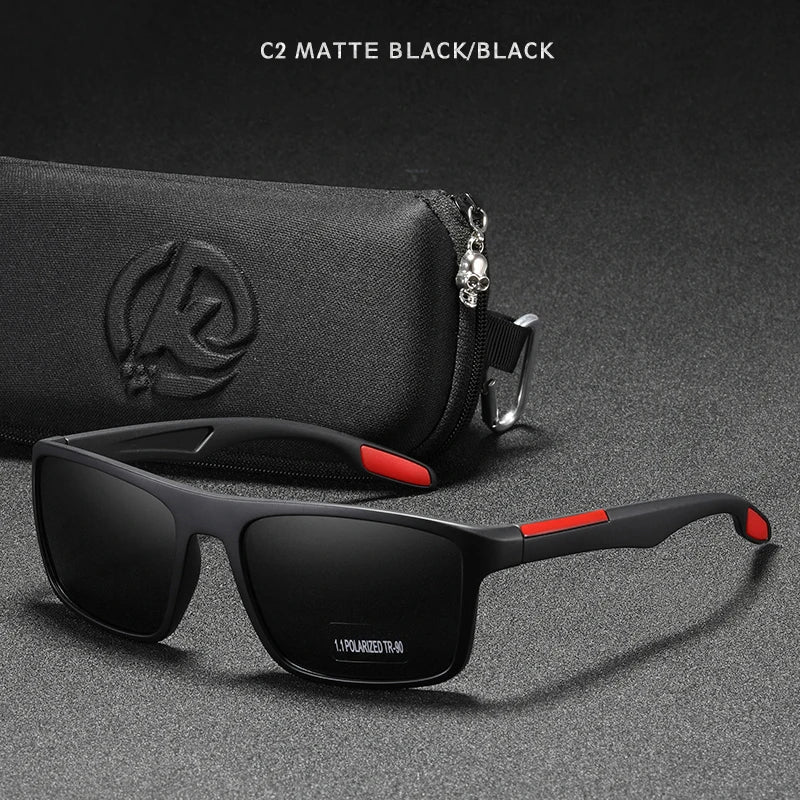 KDEAM Rectangular Ultra Light TR90 Sunglasses Men Polarized
