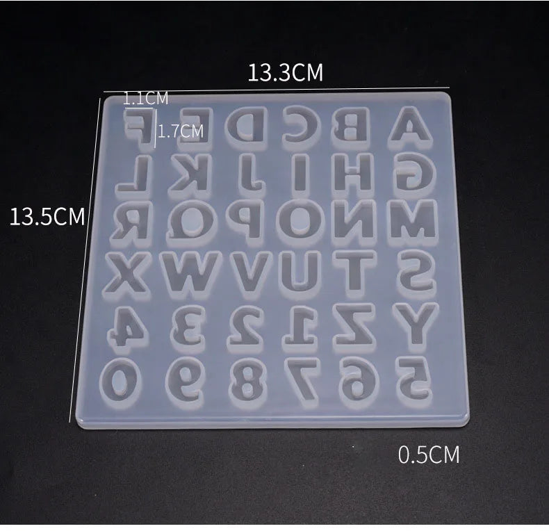 With Holes Alphabet & Number Resin Mould Letter