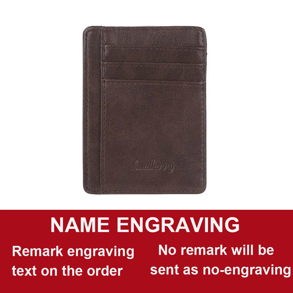 2022 Mini Men's Card Wallet – Customized PU Leather Holder