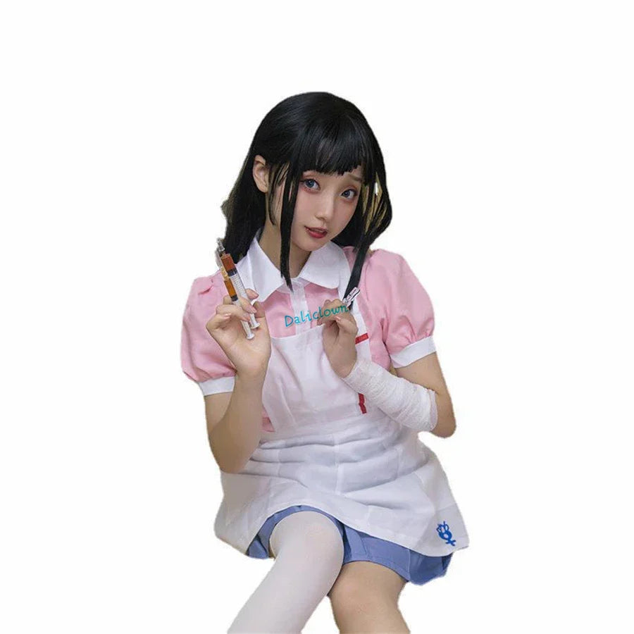 Danganronpa Mikan Tsumiki Cosplay Outfit With Wig Anime