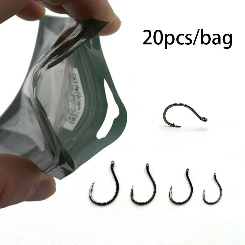 20pcs Hair Carp Rig Accessories Carp Fishing Hooks