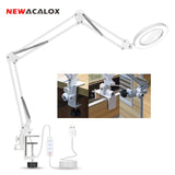 NEWACALOX 5X Welding Magnifying Glass LED Table Desk