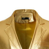 Men's Shiny Gold 2 Pieces Suits (Blazer+Pants) Terno