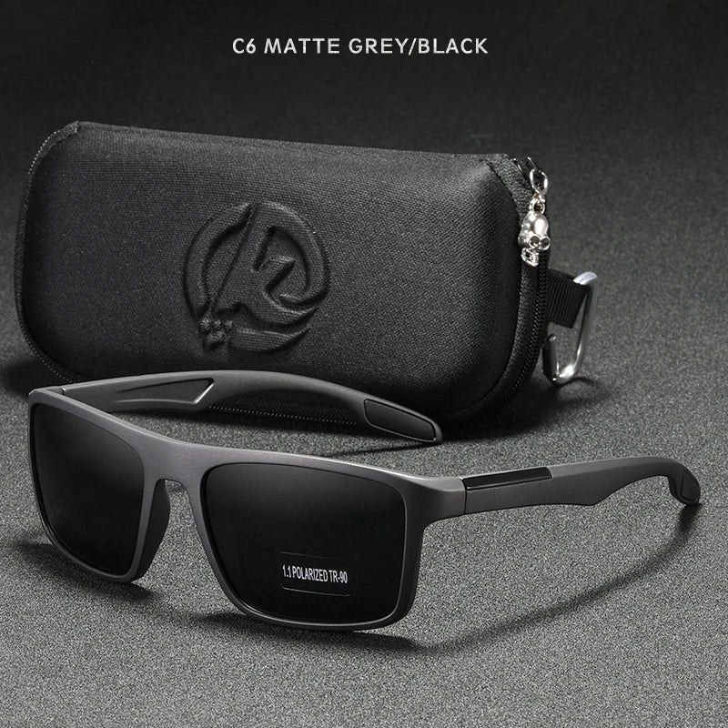 KDEAM Rectangular Ultra Light TR90 Sunglasses Men Polarized