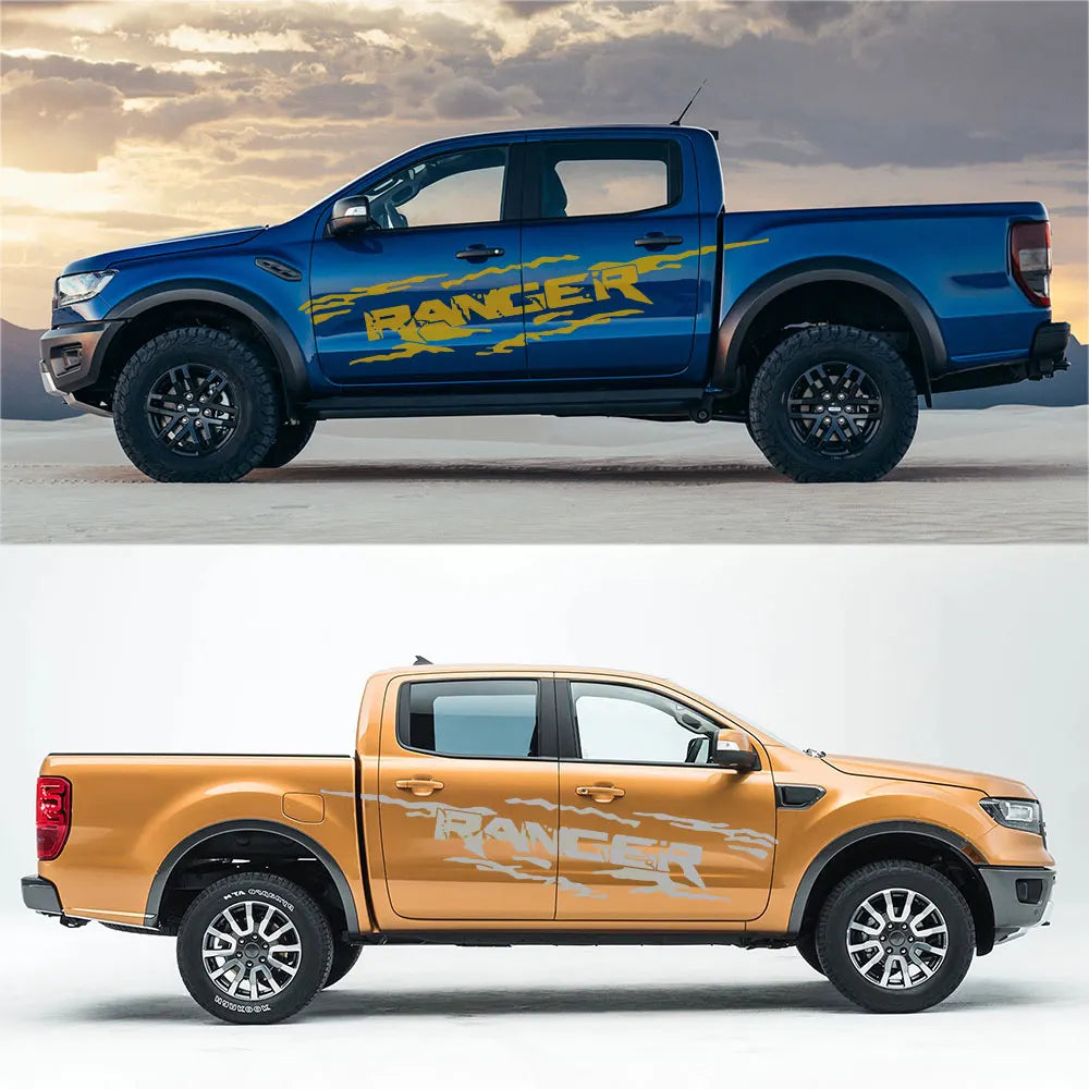 2PCS Off-Road PVC Door Side Stickers for Ford Ranger