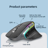 KuWFi Rechargeable Wireless Mouse Silent Gaming Mouse 2.4G&Bluetooth