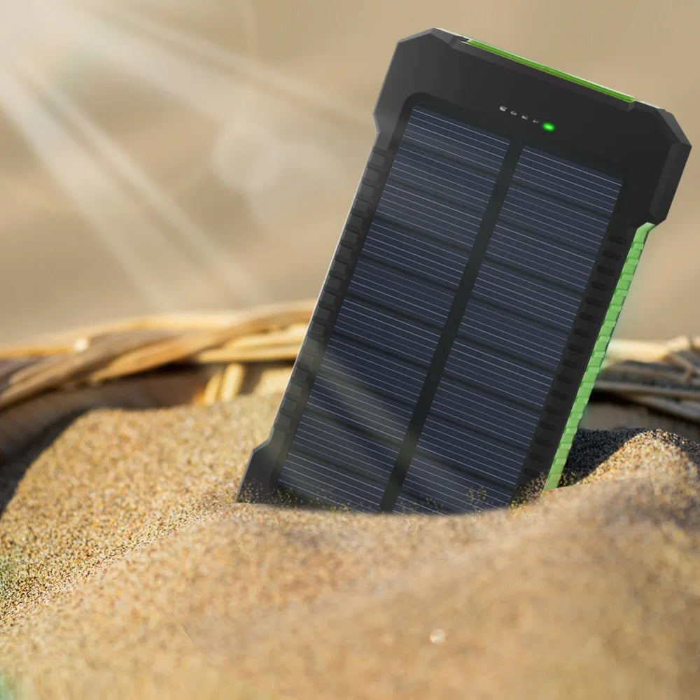 For Xiaomi iPhone Solar Power Bank 10000mAh External