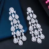 CWWZircons Trendy Clear White Water Drop Cubic Zirconia