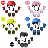 7Pcs Adjustable Pads Wrist Helmet Protector Set Kids