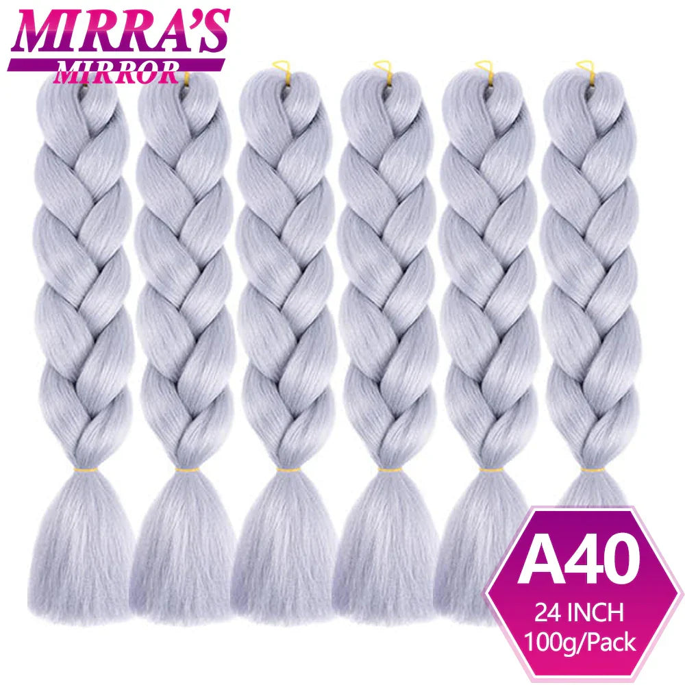 6 Bundle Braiding Hair 24 Inch Synthetic Jumbo