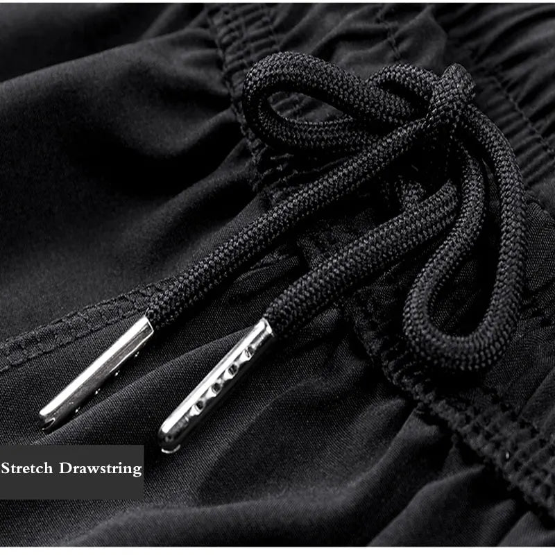 Black Running Shorts Men Fitness Gym Training Sports