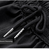 Black Running Shorts Men Fitness Gym Training Sports