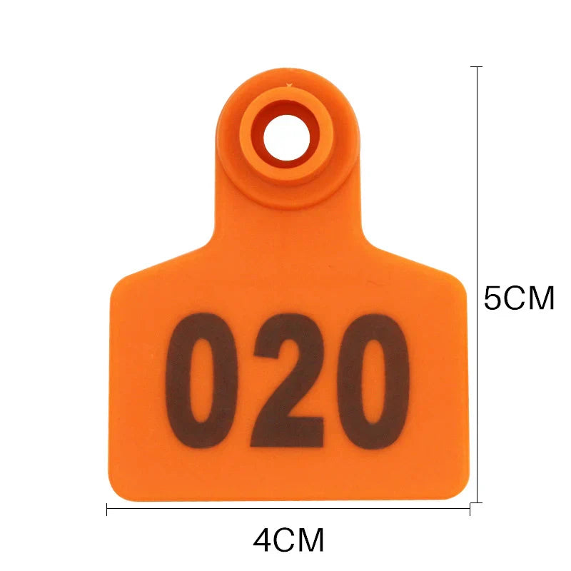 100Pcs Pig Goat Ear Tag Sighs 001-500 Animal