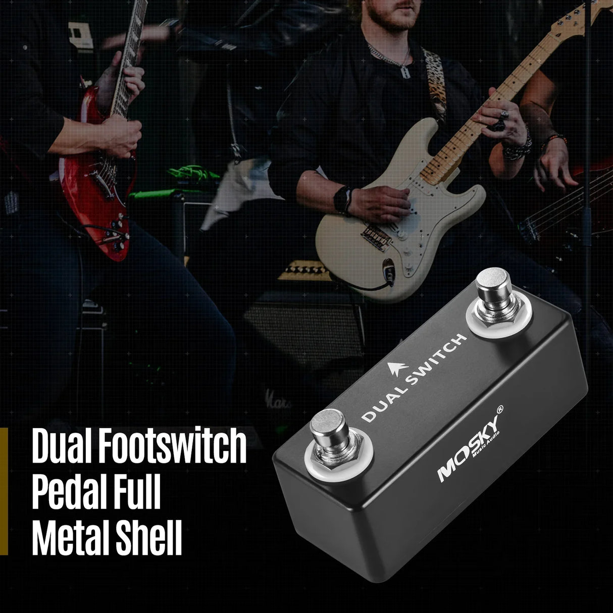 MOSKY DUAL SWITCH Guitar Effect Pedal Dual Footswitch