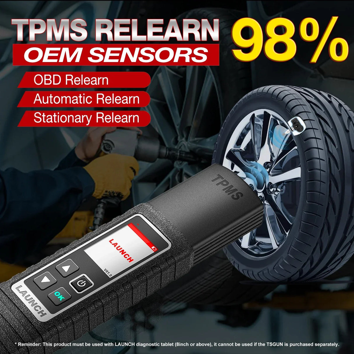 LAUNCH X431 TSGUN Tire Pressure Sensor Inspection Tool