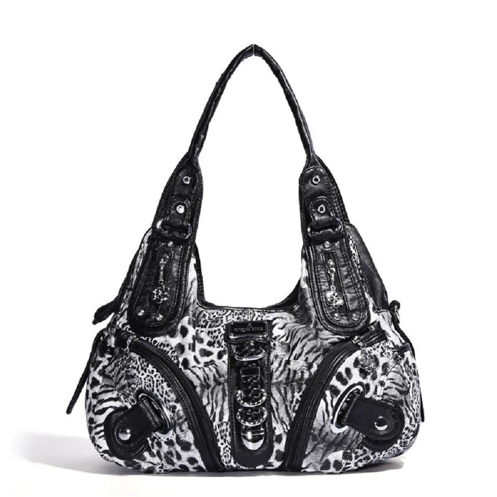 Angelkiss Women Handbags Leopard Bag Top-handle Handbag Fashion