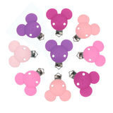 BOBO.BOX 10pc Silicone Beads Mikey Mouse Round Shape