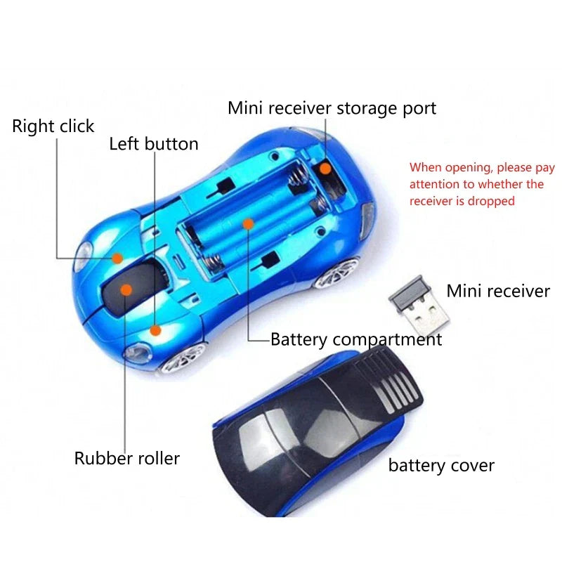 2.4G 1600DPI Mouse USB Receiver Wireless LED Light