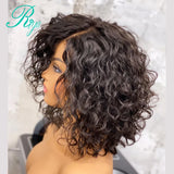 4X4 Closure Lace Wig Pixie Short Curly Bob